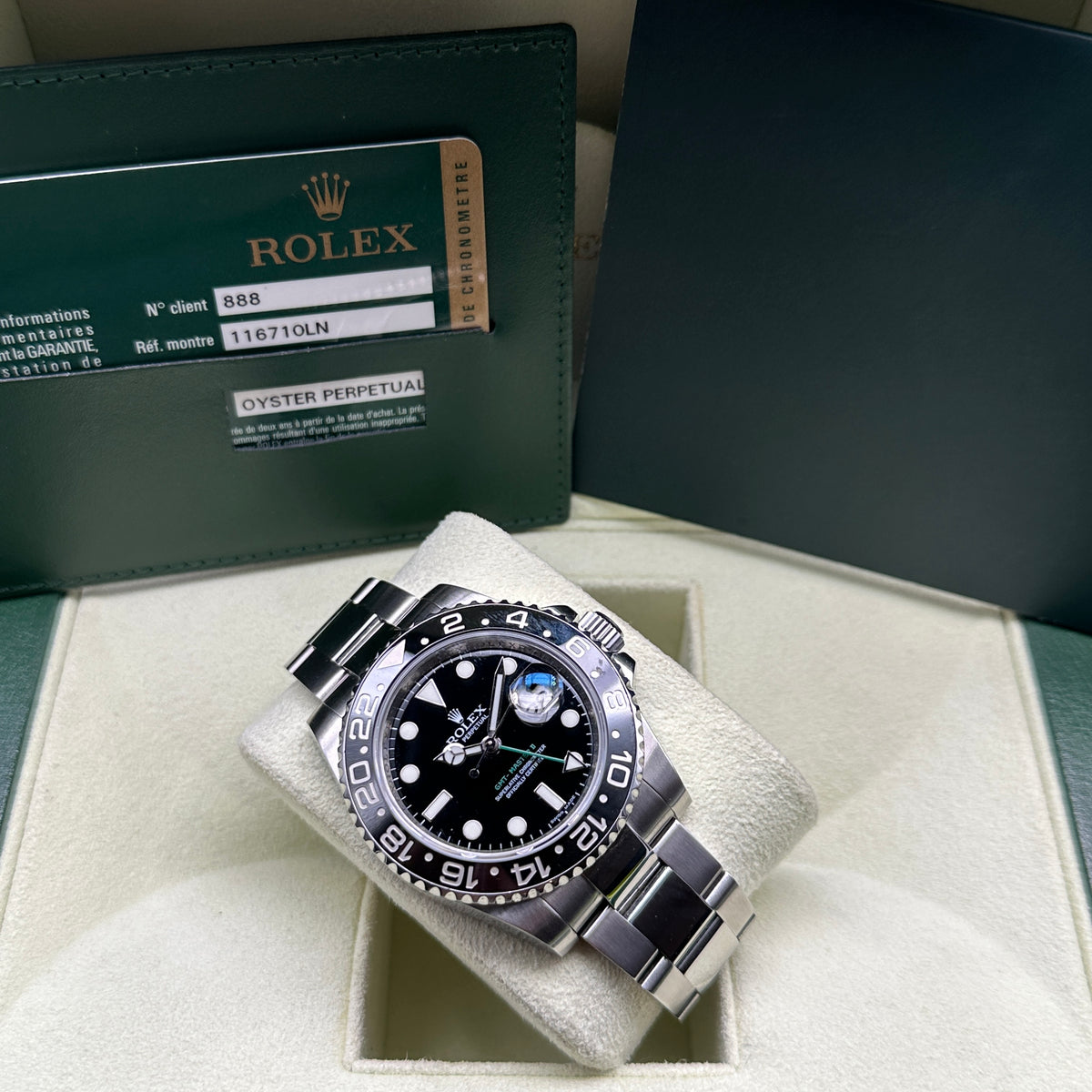 ROLEX GMT MASTER II 116710LN FULL SET 2008