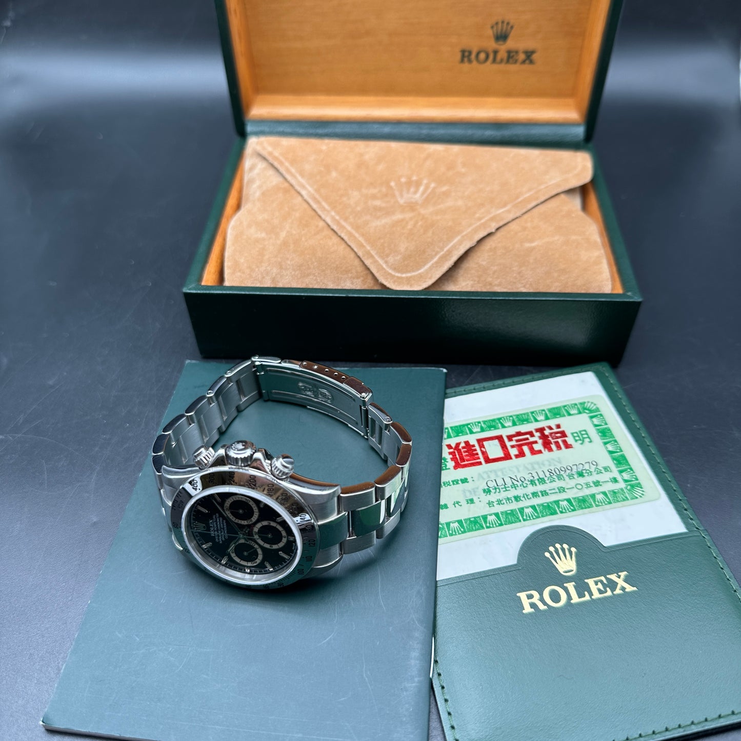 ROLEX DAYTONA ZENITH 16520 FULL SET 12-1999