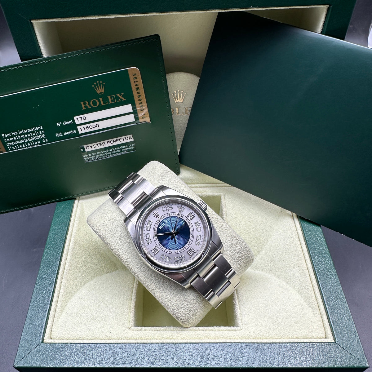 ROLEX OYSTER PERPETUAL 36mm 116000 FULL SET ITALIA 2008
