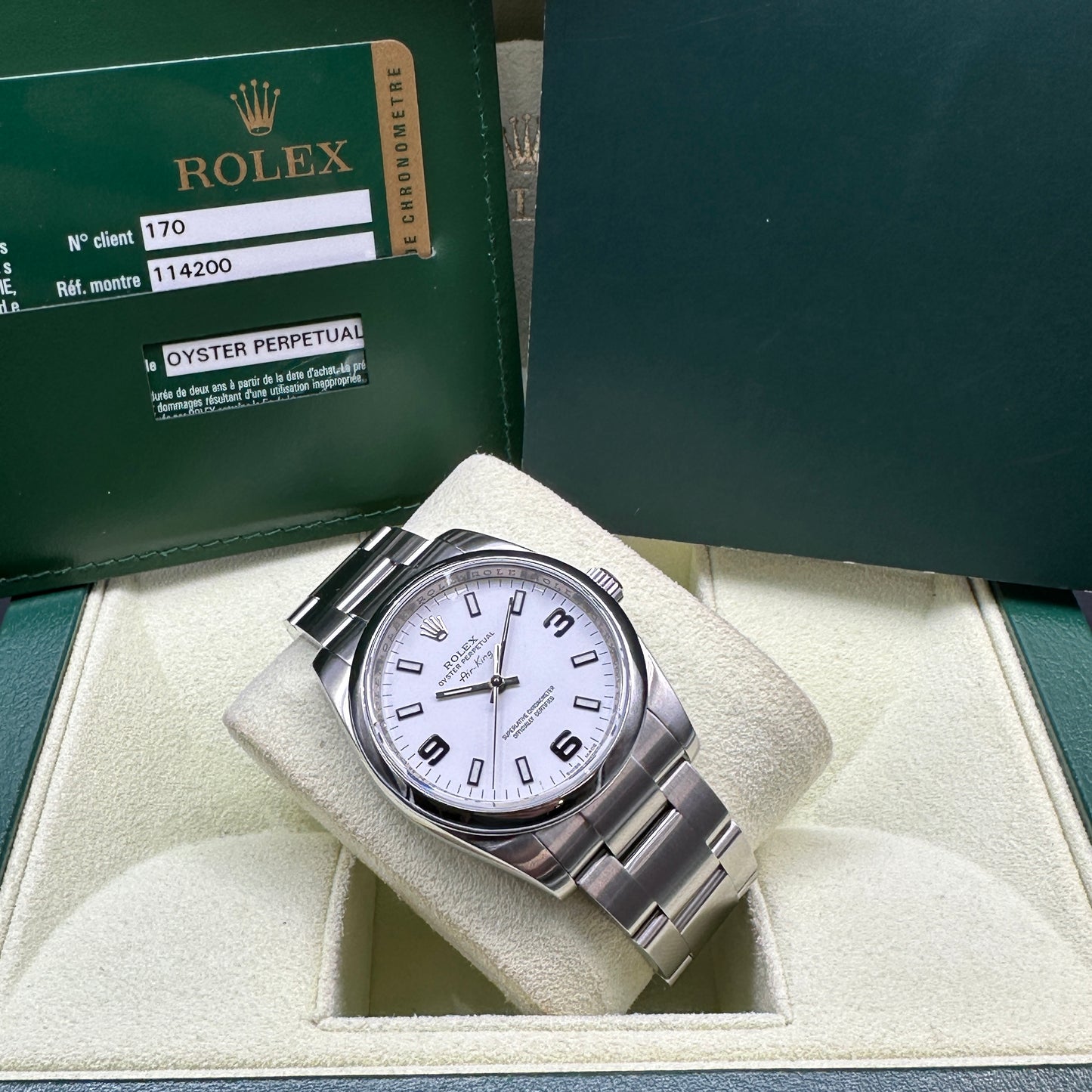 ROLEX AIRKING 34MM 114200 FULL SET 2010