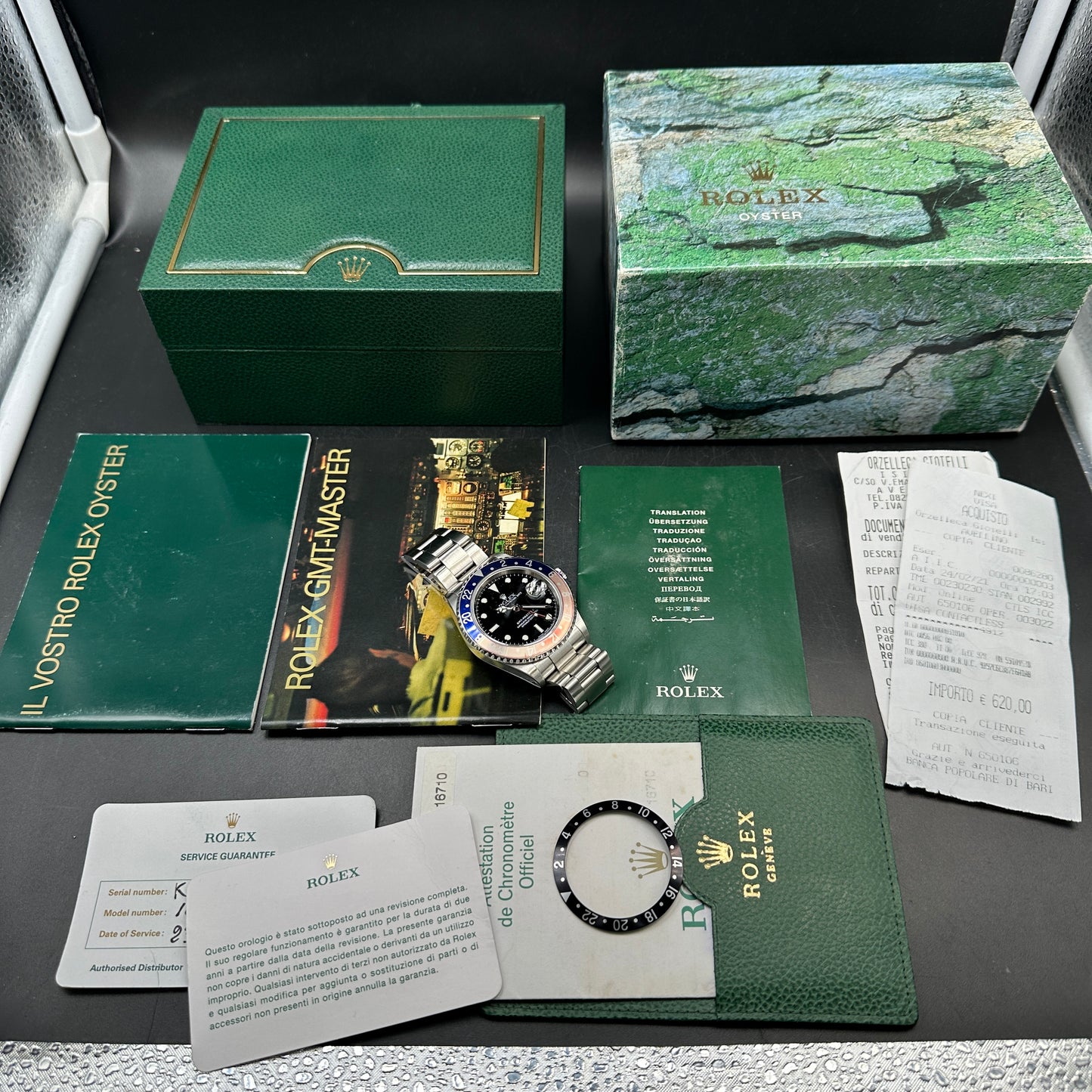 ROLEX GMT MASTER II 16710 FULL SET ITALIANO 2003