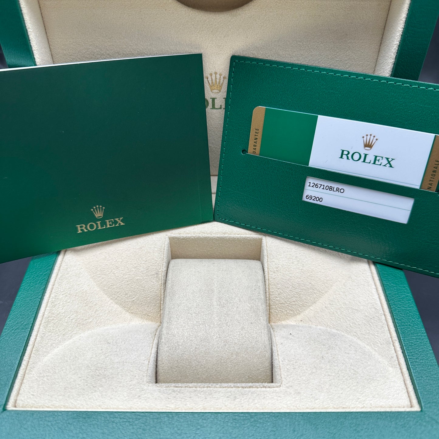 ROLEX GMT MASTER II 126710BLRO MK-1 FULL SET 2018
