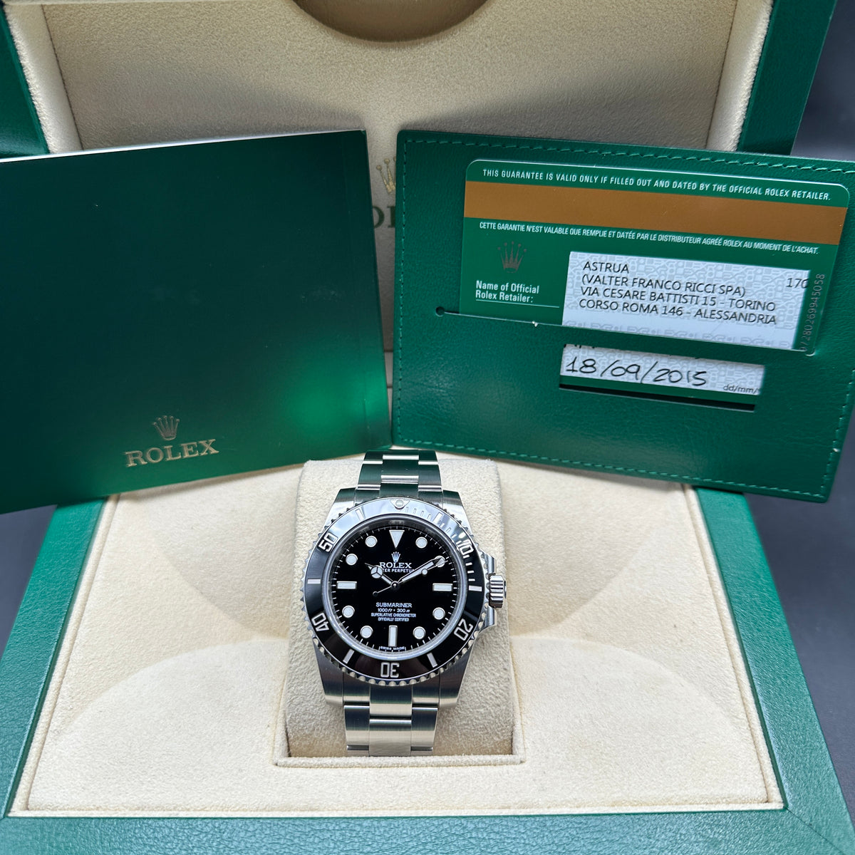 ROLEX SUBMARINER 40mm 116610LN FULL SET ITALIA 2015