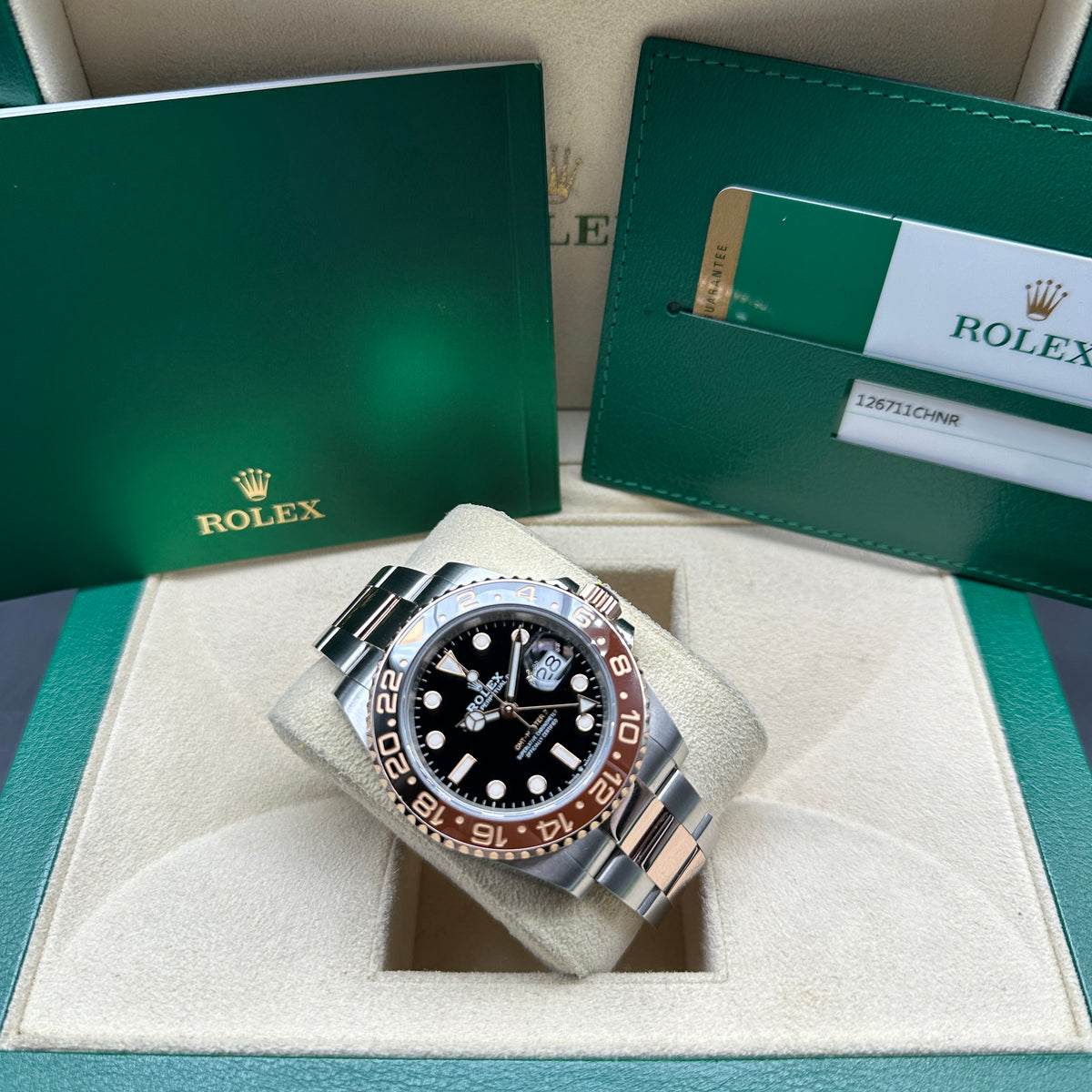 ROLEX GMT MASTER II 40MM 126711CHNR FULL SET 2020