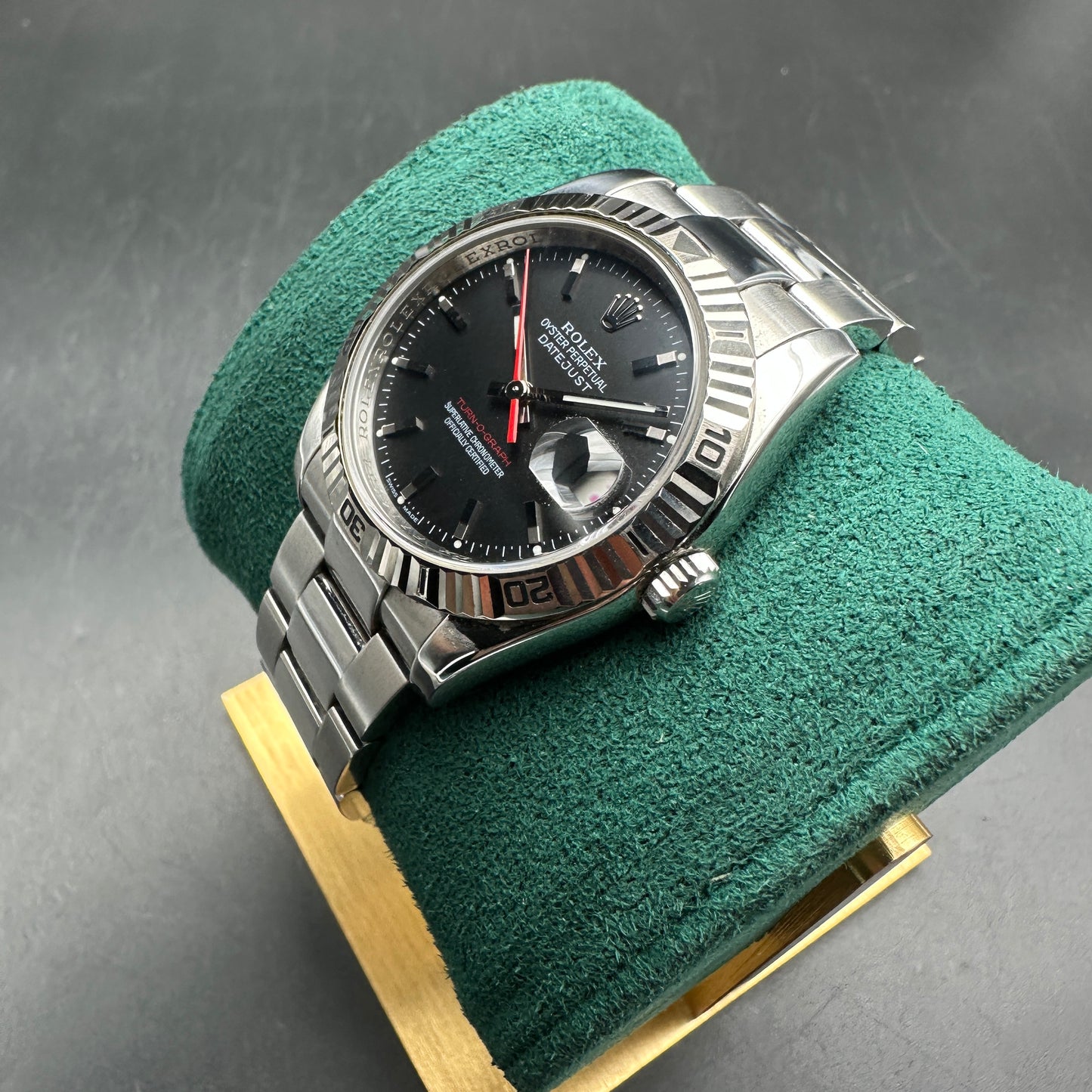 ROLEX DATEJUST 36MM TURNOGRAPH 116264 FULL SET 2005