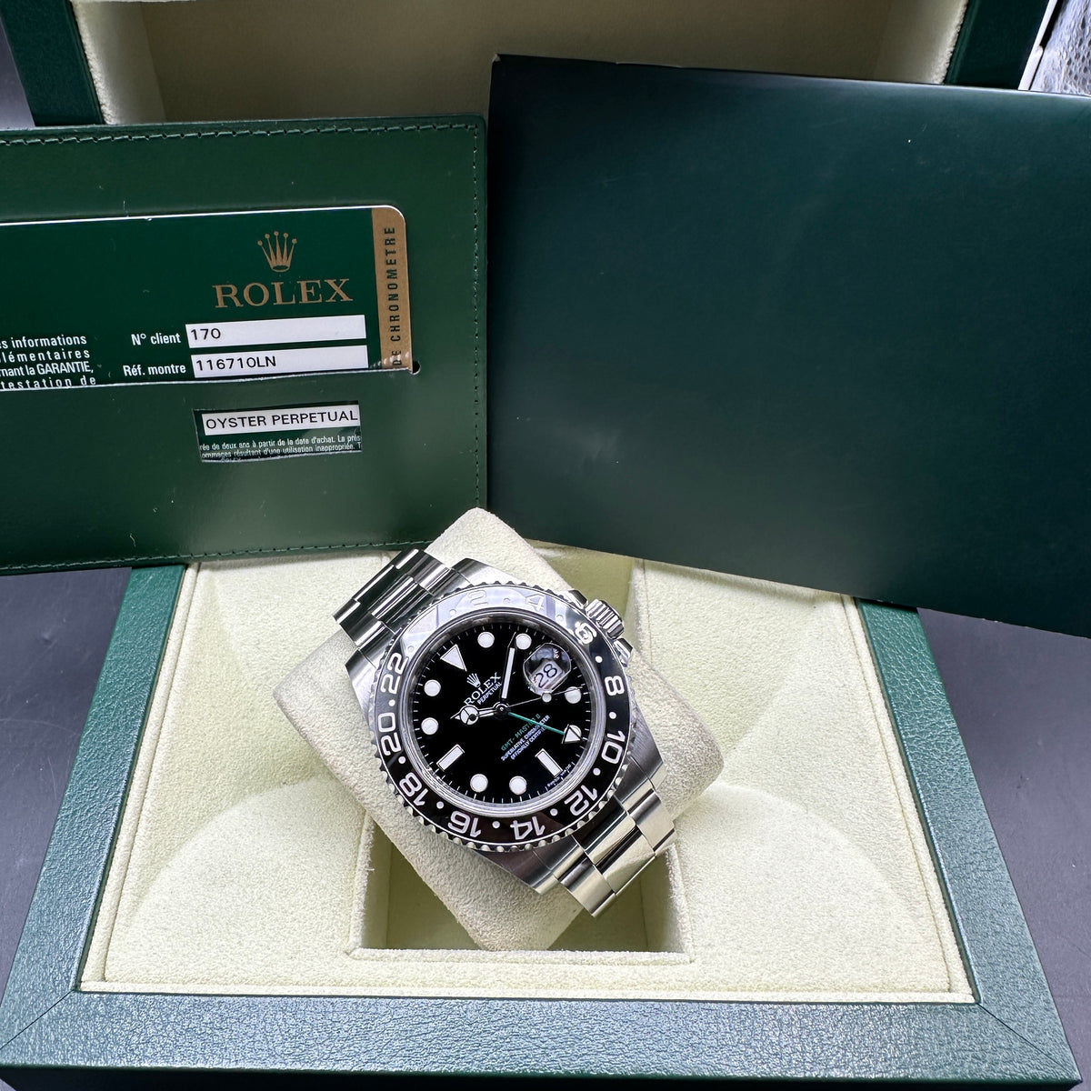 ROLEX GMT MASTER II 40mm 116710LN FULL SET ITALIA 2010