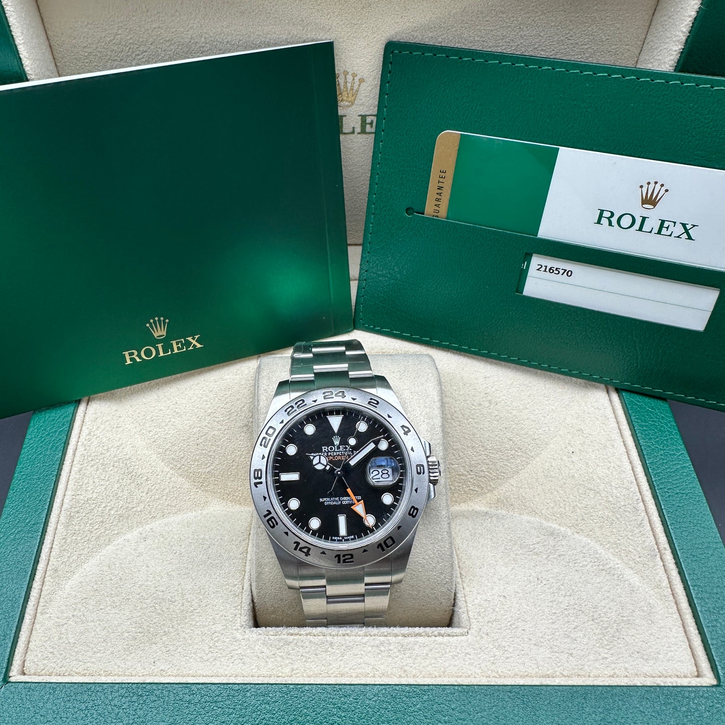 ROLEX EXPLORER II 42mm 216570 FULL SET 2016