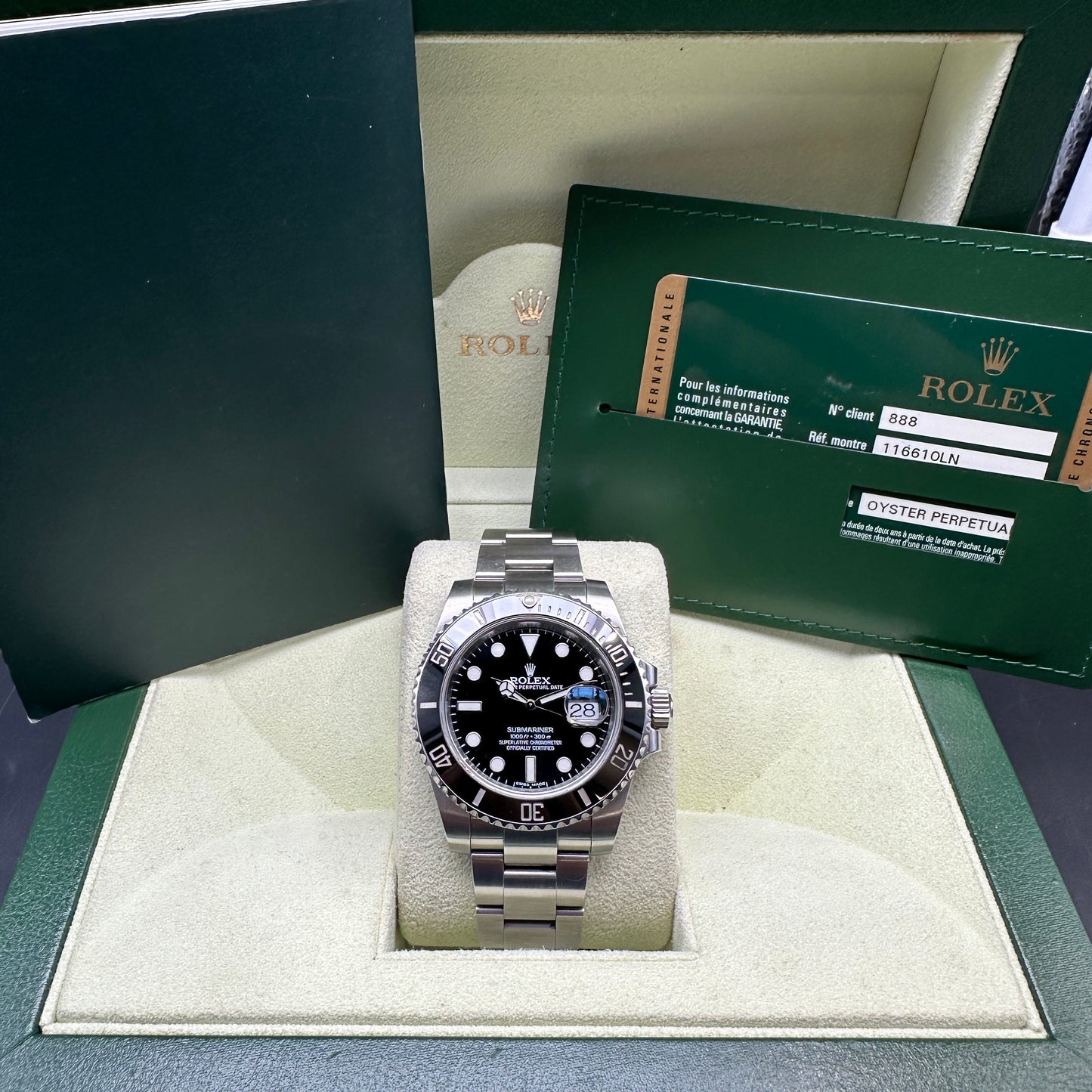 ROLEX SUBMARINER 40MM 116610LN FULL SET 2013