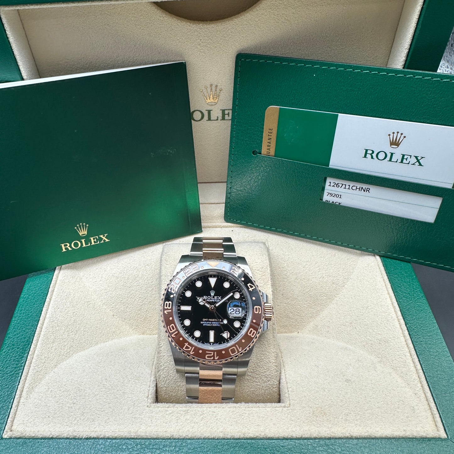 ROLEX GMT MASTER II 40mm 126711CHNR FULL SET 2018