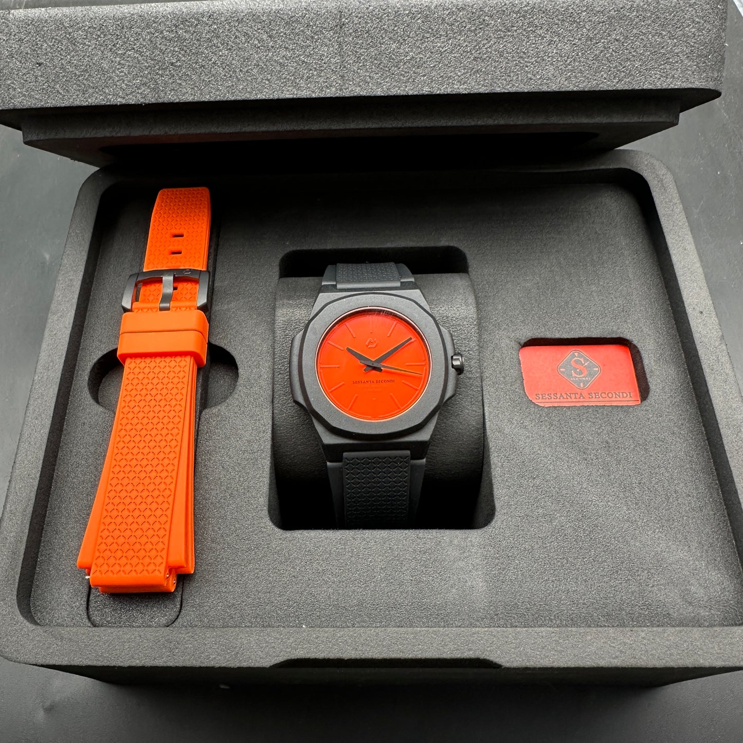 SESSANTA SECONDI WATCH LAVA ORANGE LIMITED EDITION 60 PEZZI