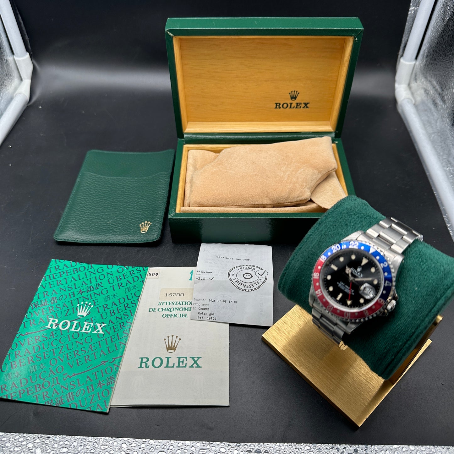 ROLEX GMT MASTER 40mm 16700 FULL SET 1993