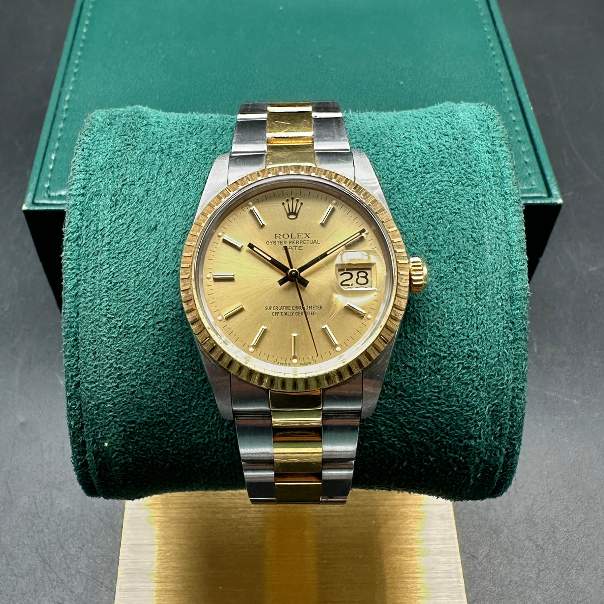 ROLEX DATE 34mm 15053 FULL SET ITALIA 1988
