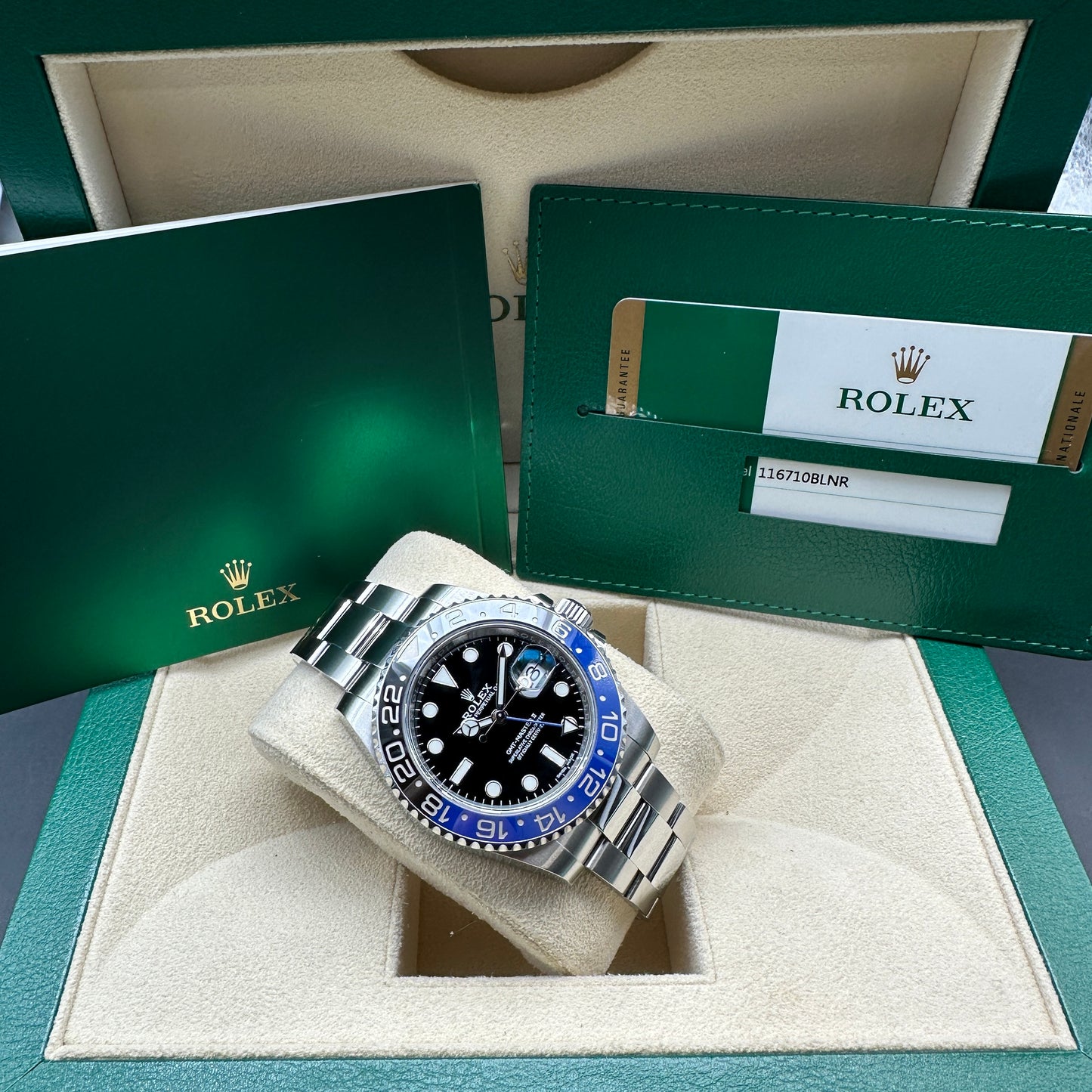 ROLEX GMT MASTER II 40mm 116710BLNR FULL SET 2017