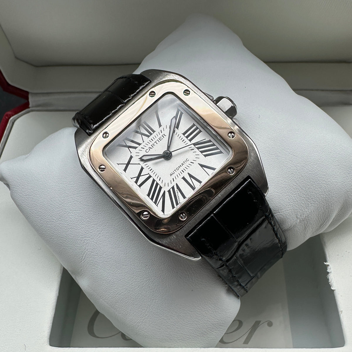 CARTIER SANTOS 100 ACCIAIO/ORO FULL SET 2014