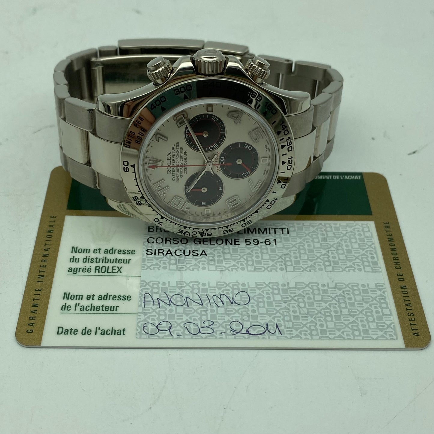 ROLEX DAYTONA 116509 FULL SET 2011