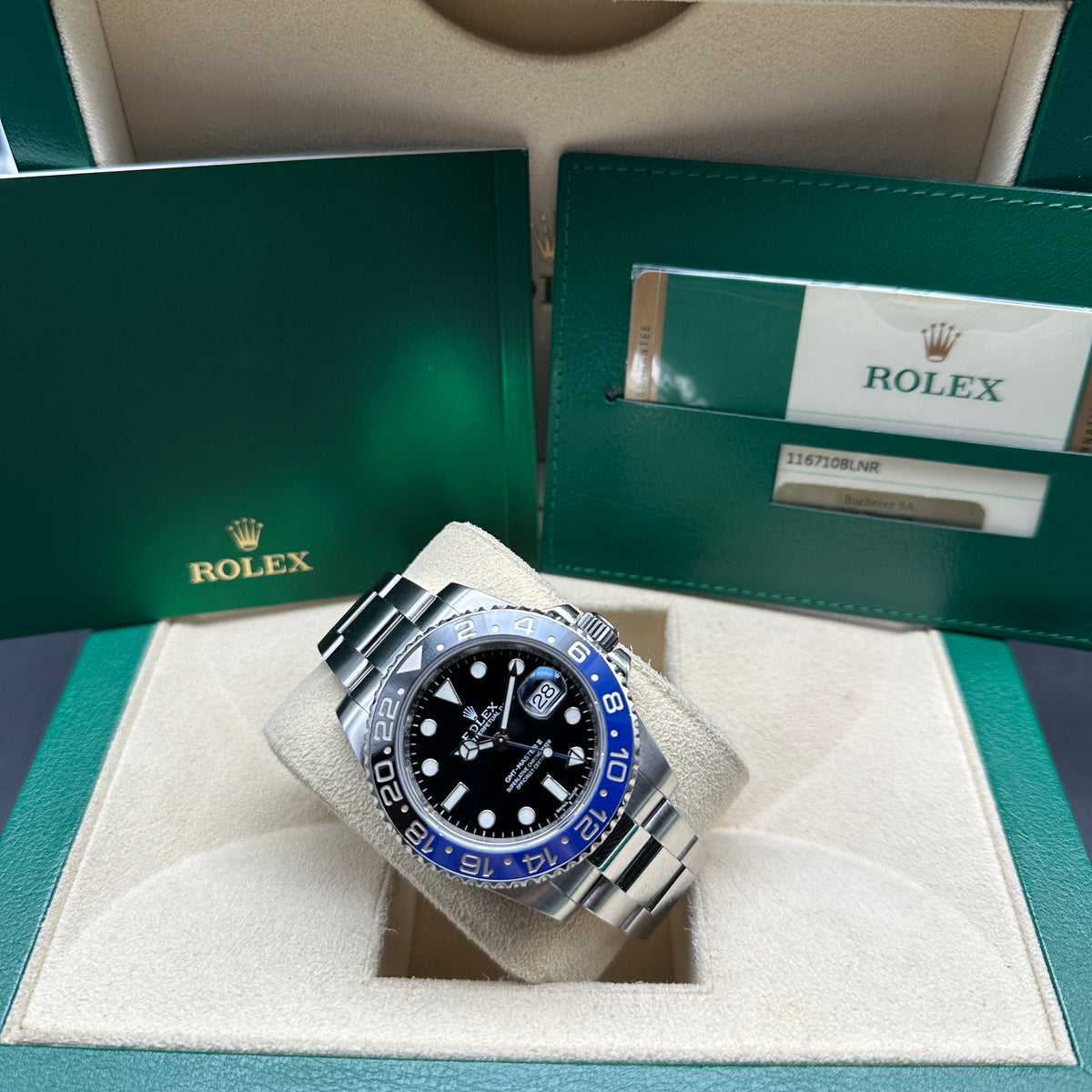 ROLEX GMT MASTER II 40mm 116710BLNR FULL SET 2014