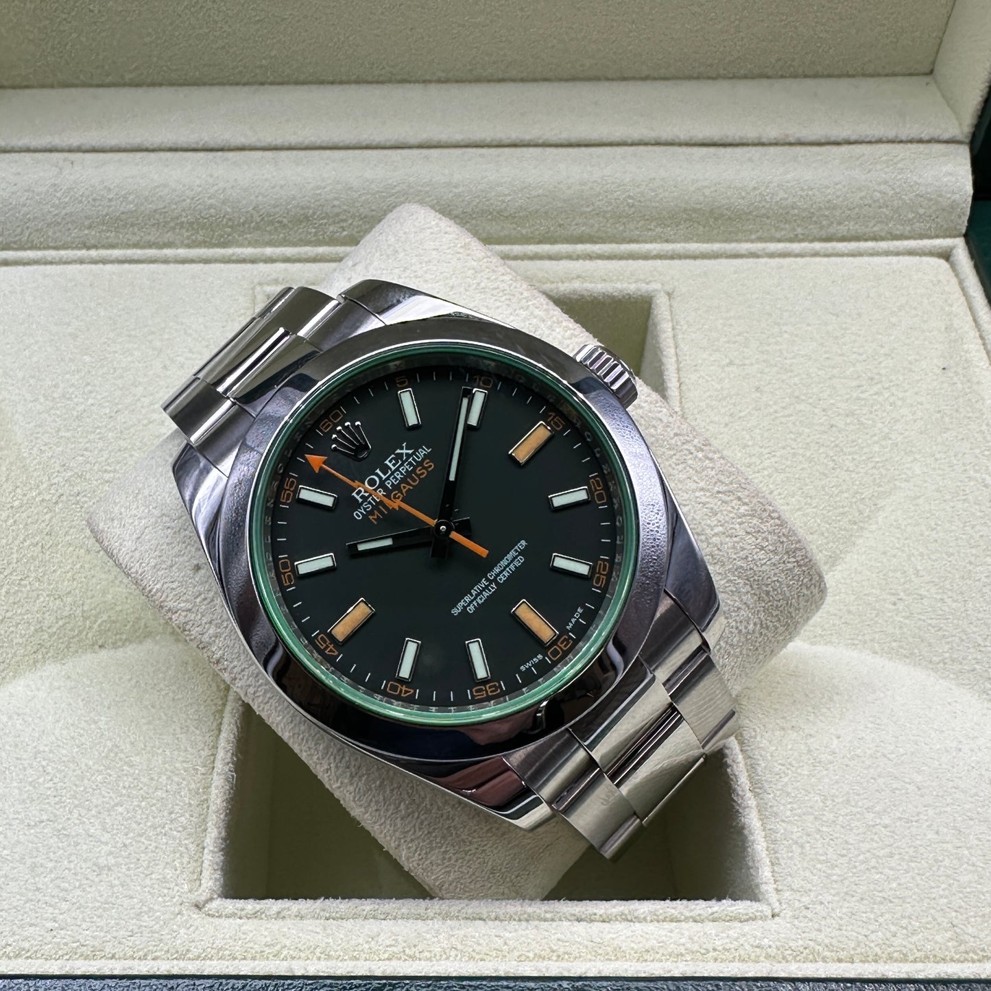 ROLEX MILGAUSS 40mm 116400GV FULL SET ITALIA 2009