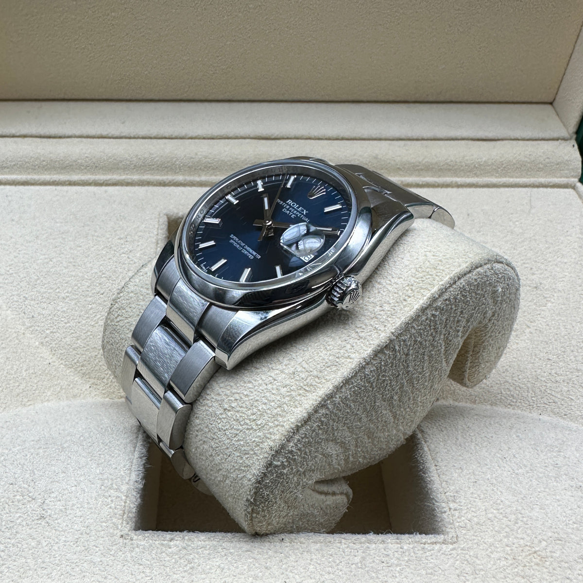 ROLEX DATE 34mm 115200 FULL SET ITALIA 2015