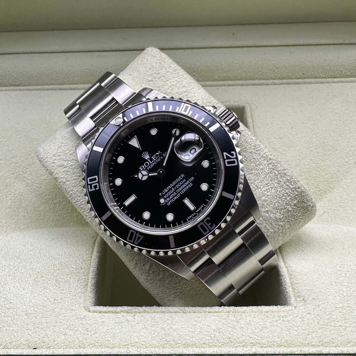 ROLEX SUBMARINER 40mm 16610 FULL SET 2008 RRR BLUE BEZEL