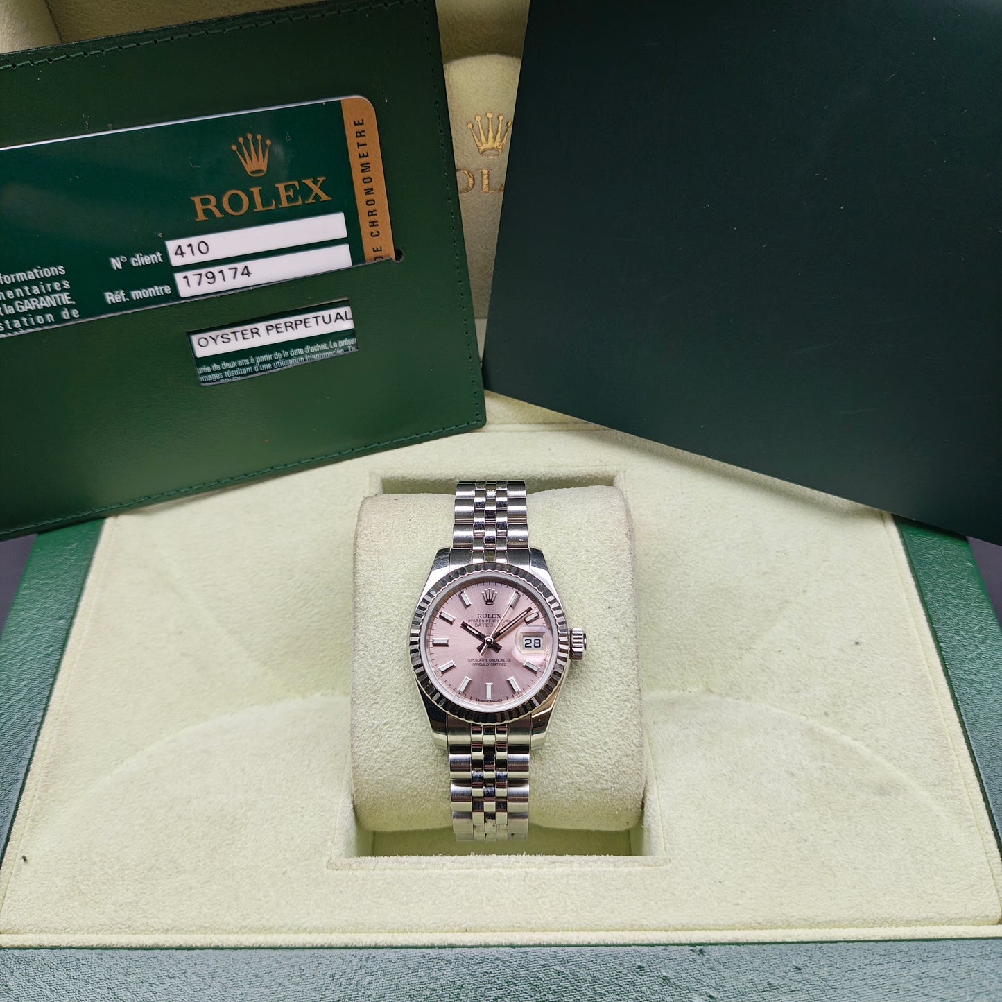 ROLEX DATEJUST LADY 179174 FULL SET 11-2014